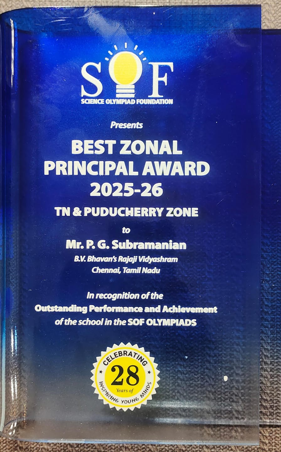 SOF Best Zonal Principal Award 2025–26